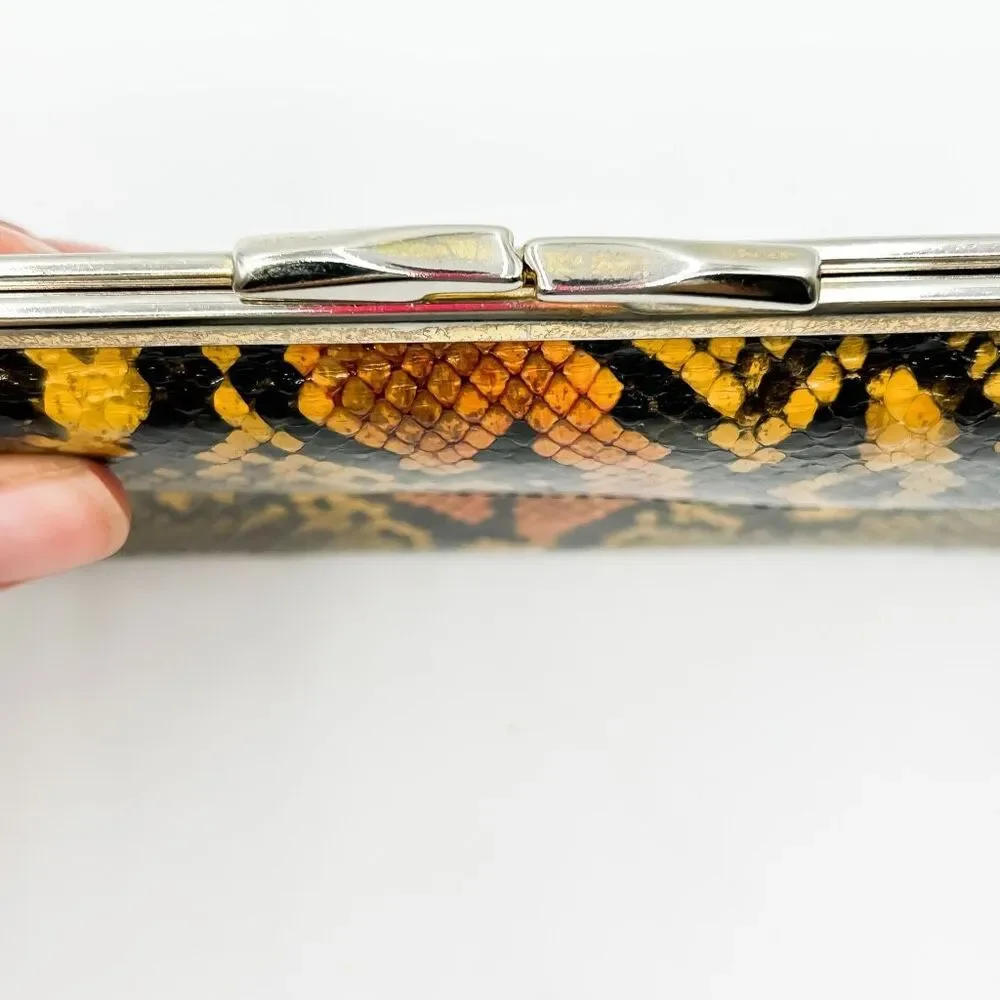 Bosca Genuine Python Leather Wallet Clutch Made in USA